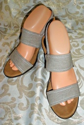 AEROSOLES KHAKI-GRAY TAUPE STRAPPY 