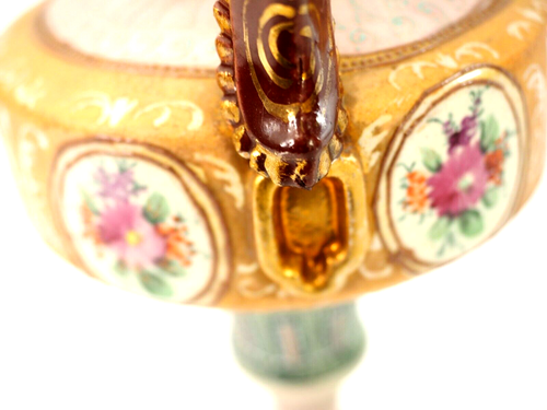 Fine Antique Deco Japanese Nouveau Painted Moriage Footed Vase 11" SIgned - Picture 3 of 12