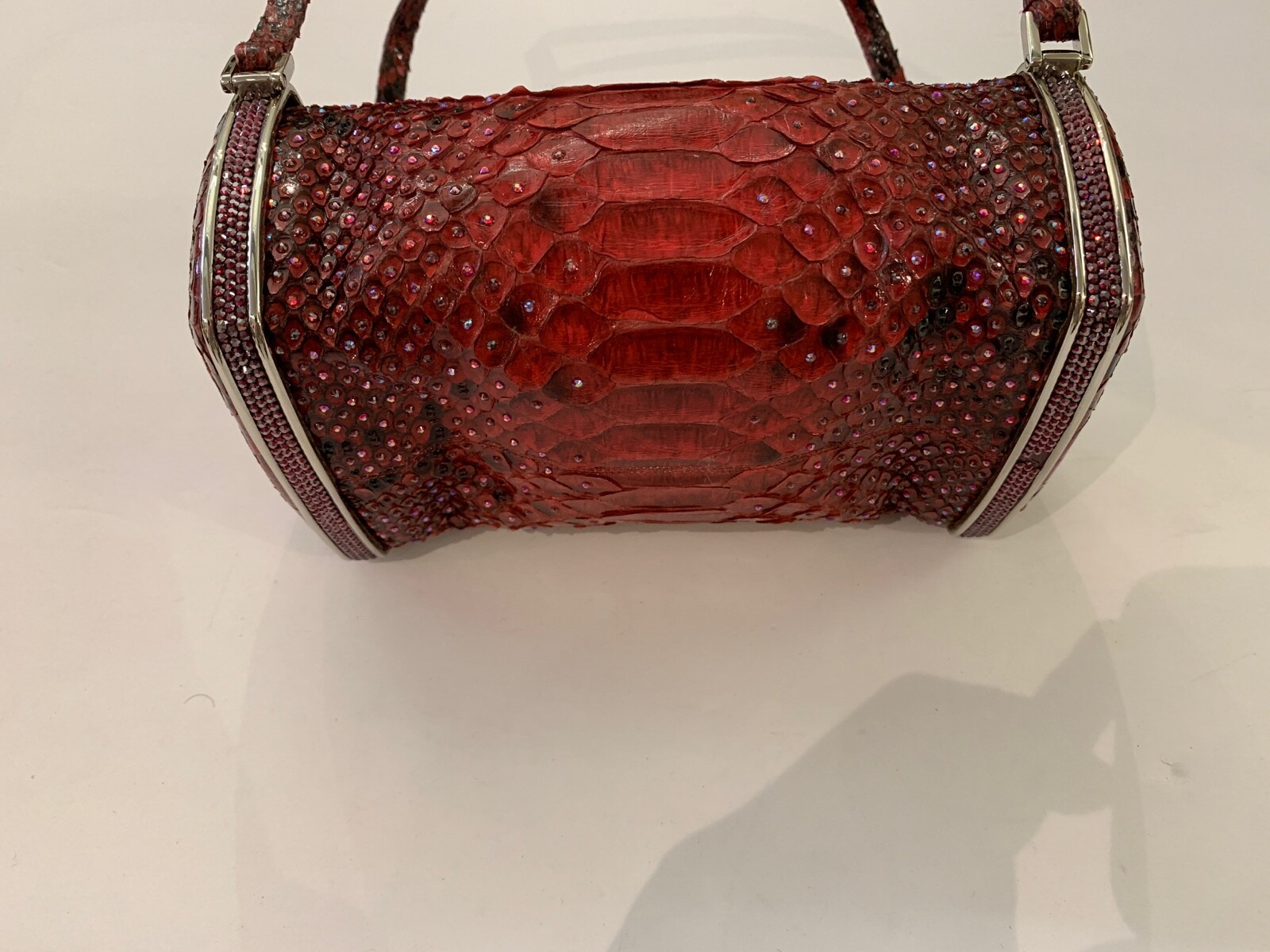 ❤️Judith Leiber Python Swarovski Crystal Handbag … - image 14