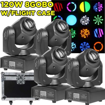 4x120W LED Moving Head Light RGBW Gobo Beam Stage DJ Disco DMX Spot Light W/Case
