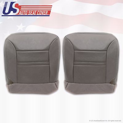 2000 2001 Ford Excursion Limited Driver-Passenger Bottom Leather Seat Cover Gray