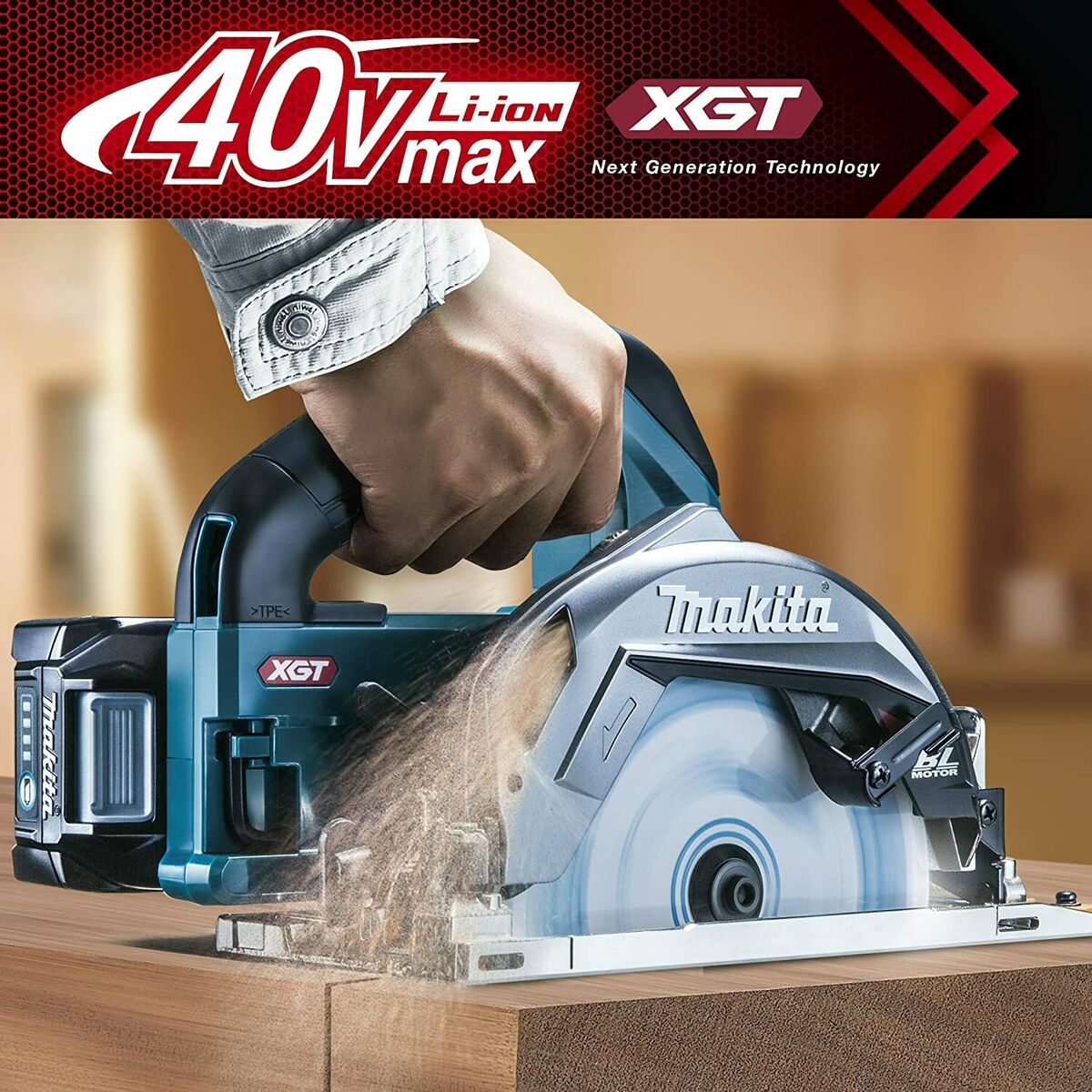 Makita 40V HS002GZ Brushless165mm Circular Saw Blue Tooth Linked Body Only