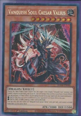 Yugioh Vanquish Soul Caesar Valius Secret Rare RA04