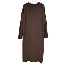 Frank Eileen Pullover Kleid Größe UK10 Damen Schokobraun Jersey Boho Arty