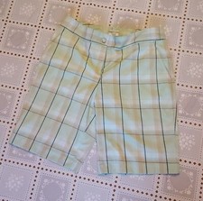 IZOD XFG Golf Tennis Active Shorts Women's Size 10 Mint Green  Peach Plaid