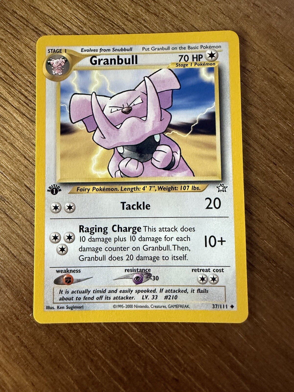Granbull Neo Genesis Near 37/111  1st edition - NM