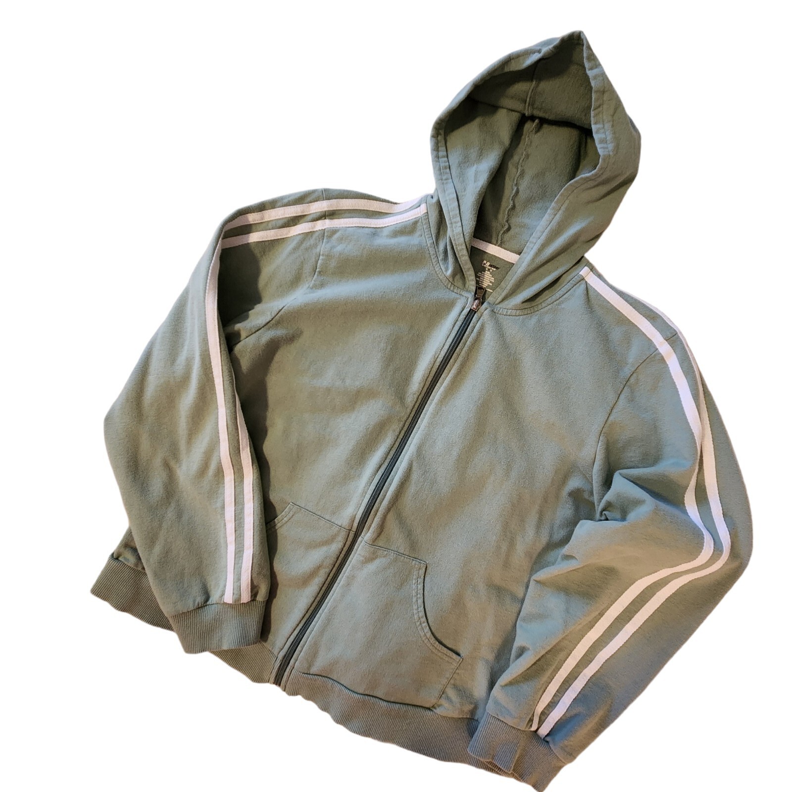 SJB Active St Johns Bay Jacket Womens Size XL Green Knit Hooded