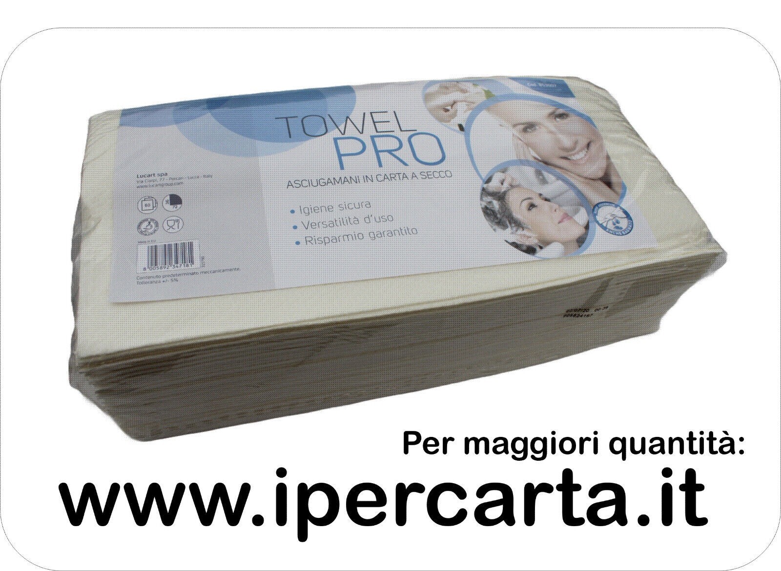 60 Asciugamani monouso in carta a secco 36x72 - per parrucchieri estetista spa