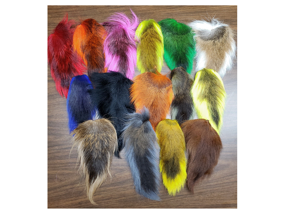 BUCKTAIL DEER TAILS ~ FLY TYING, JIGS, ~ LURE MAKING~DYED~LOT OF 15 ...