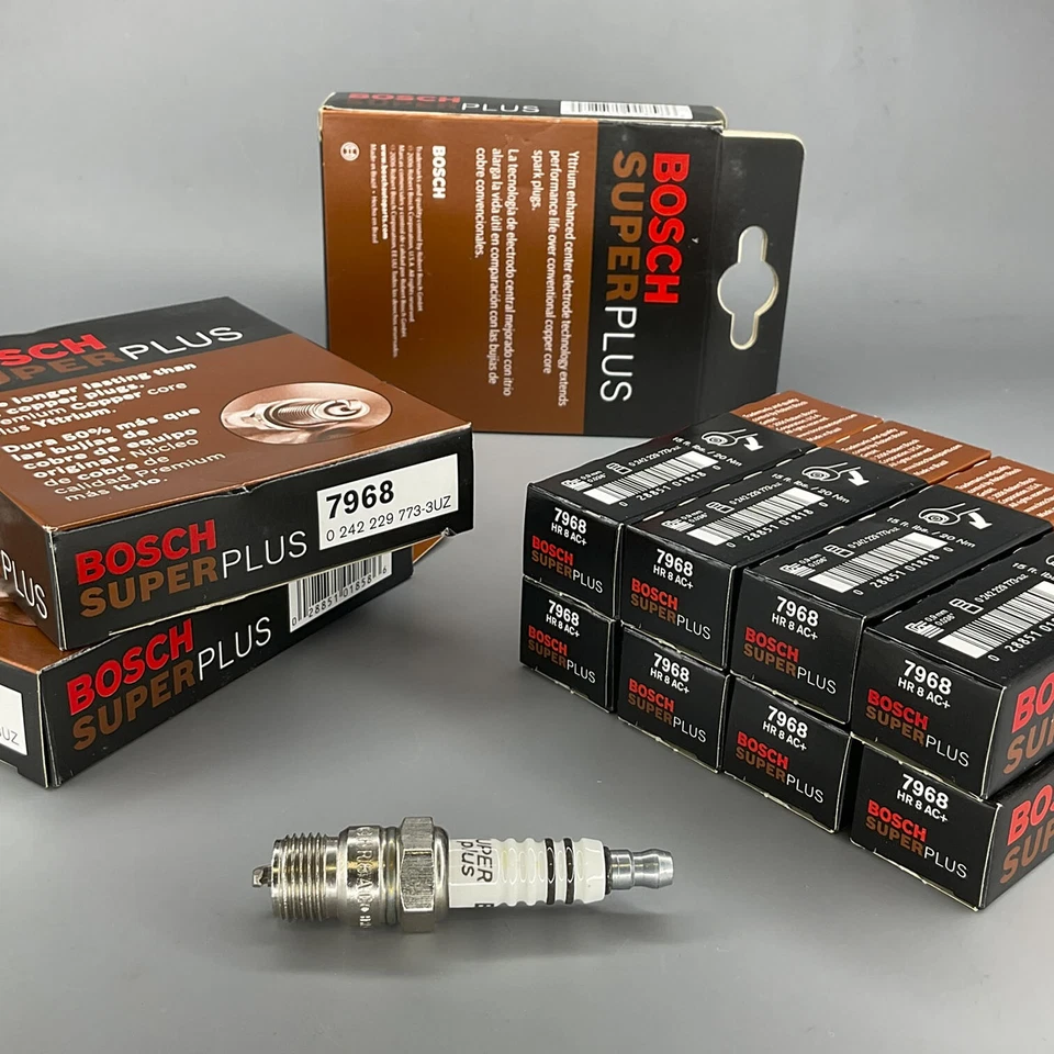 Bujía BOSCH Super Plus 7968 8 piezas para GMC Jimmy G35 K25 Pontiac Ventura Foto 3 de 4