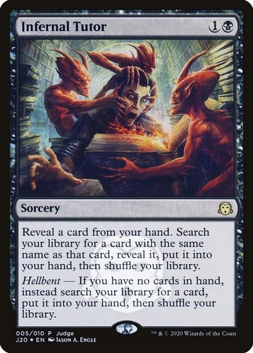 MTG Demonic Tutor - Judge 2020 - FOIL Promo - ENG - MP Condition