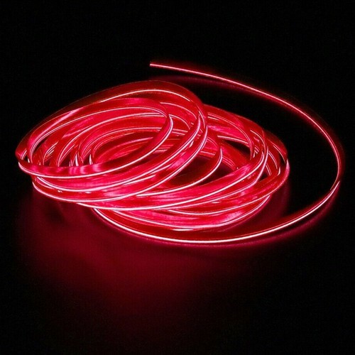 Lámpara de atmósfera decorativa interior de automóvil rojo tira de alambre accesorios de luz 2M - Imagen 10 de 12