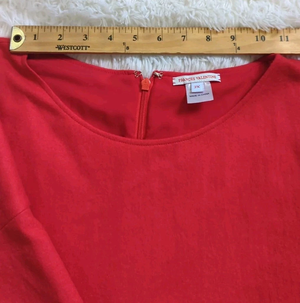 VALENTINO Abito tubino donna Frances Valentine rosso lana tessuto taglia 2xl tasche