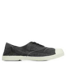 Chaussures Baskets Natural World femme Old Lavanda Anthracite Coton bio Lacets