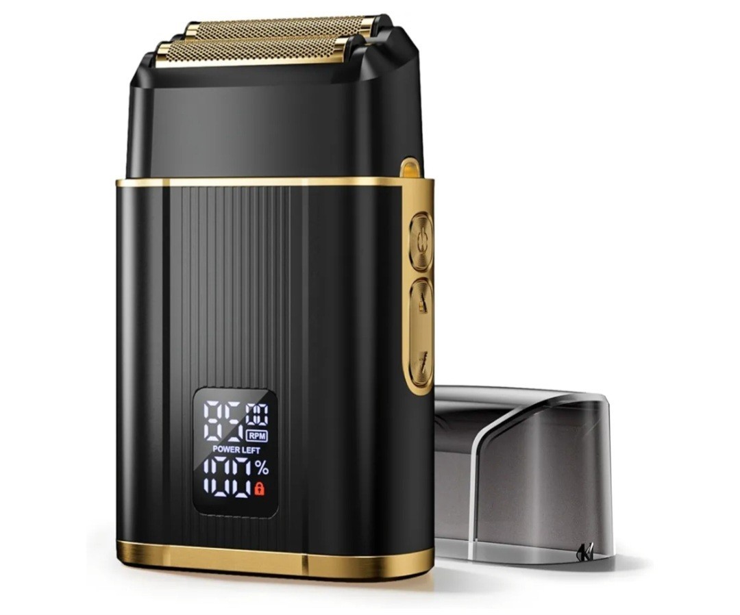 High Speed Men's Foil Shaver with Double Floating Blades in Black