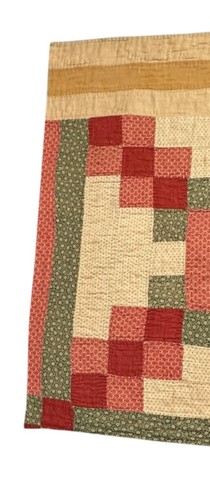 Vintage Cutter Quilt Piece 20” x 20” Holiday Colors Early Fabrics #2 - Picture 2 of 11