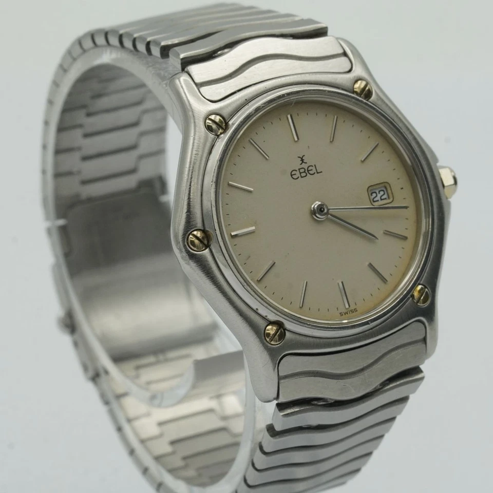 EBEL HERREN UHR 7 STAHL 34MM SPORT CLASSIQUE TOP ZUSTAND QUARTZ 983909 - Bild 2 von 4