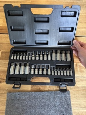 32 Piece Allen Wrench Bit Kit Hex Key Socket Set SAE Metric Chrome Vanadium NEW