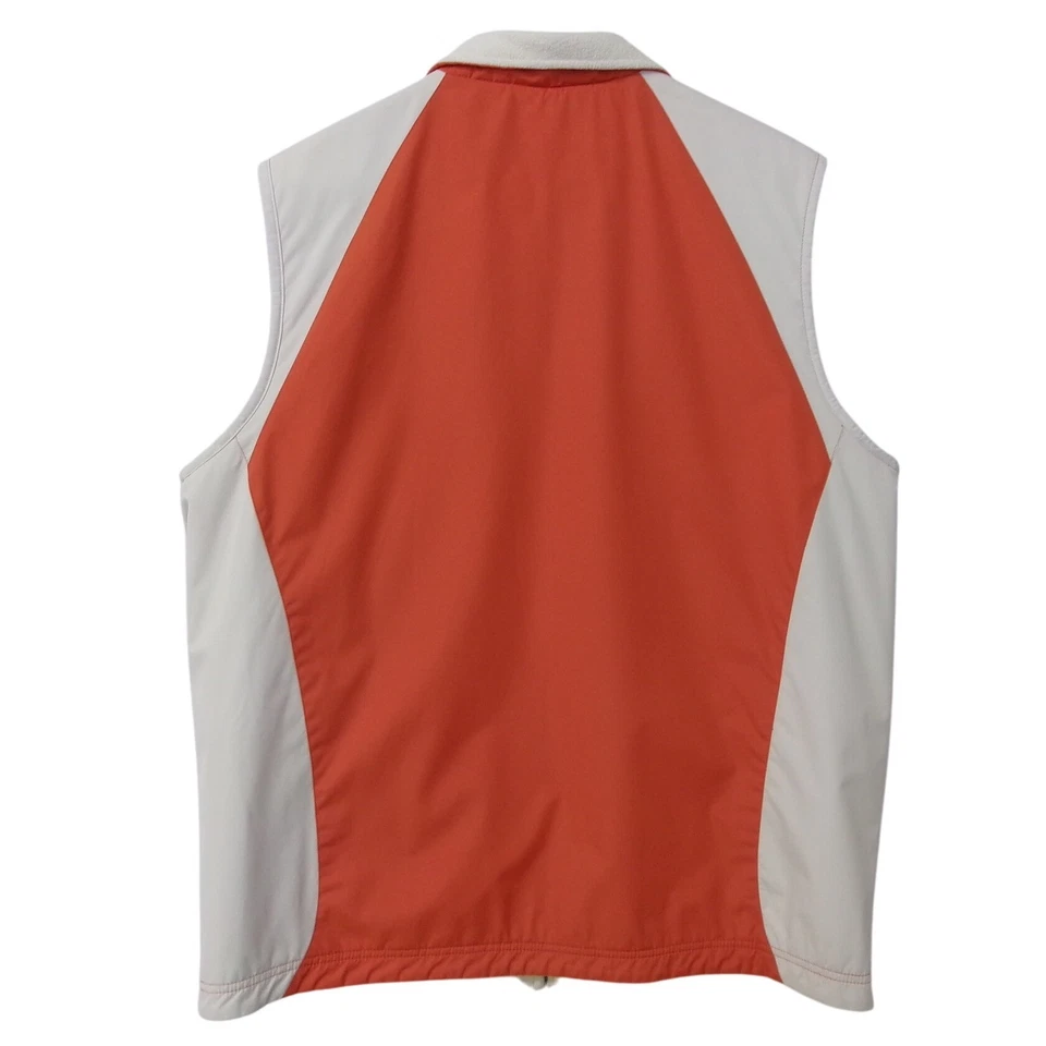 IZOD PerformX Men's Reversible Vest Orange Cream Fleece & Nylon Large - Image 2 of 4