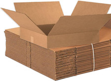 AVIDITI Flat Corrugated Cardboard Boxes 20" L X 20" W X 4" H, 10-Pack  Shippin