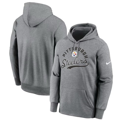 Pittsburgh Steelers Nike Men's Heather Gray Performance Fleece Hoodie - Large
