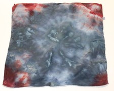 Tie Dye Bandana 21" x 21" Blue Smoke Storm100 cotton
