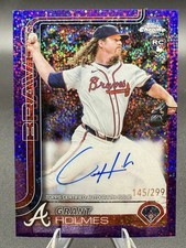 Grant Holmes 2025 Topps Chrome Rookie Auto Purple Speckle Refractor RC /299 2826
