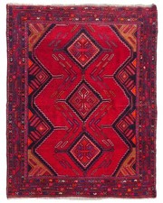 Amazing Hand Knotted Vintage Tribal Hamidoun Wool Area Rug 7 x 5 Ft
