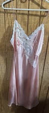 Victoria's Secret Satin Lace Full Slip Pink Adjustable Strap Size L