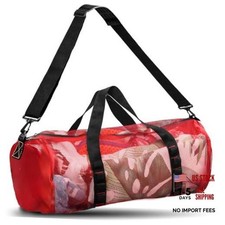 Large Mesh Dive Bag with Zipper for Scuba and Snorkel Gear 23 x 11 in Red