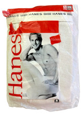 Hanes Thermal Pants Vtg Mens Waffle Knit Natural 2XL Long Johns 46/48 NEW