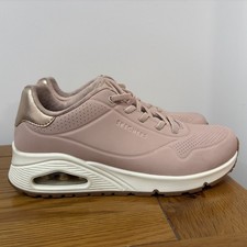 Sketchers Los Angeles Women's Trainers In pink with gold Size UK 5 eu 38 (T16)