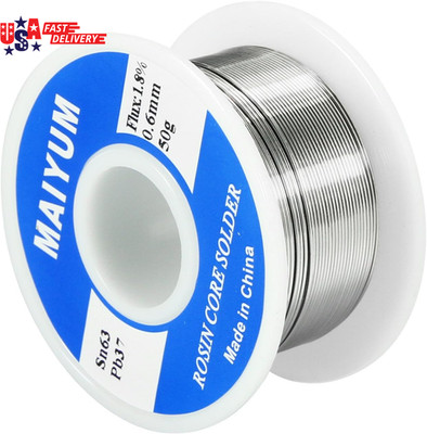 63-37 Tin Lead Rosin Core Solder Wire for Electrical Soldering (0.6Mm 50G)