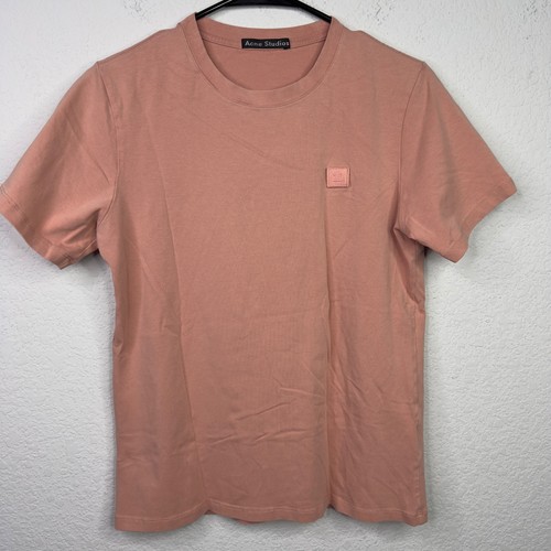 Acne Studios, Acne Studios T-Shirt Womens S Dusty Pink Ferris Face Patch Designer Minimalist