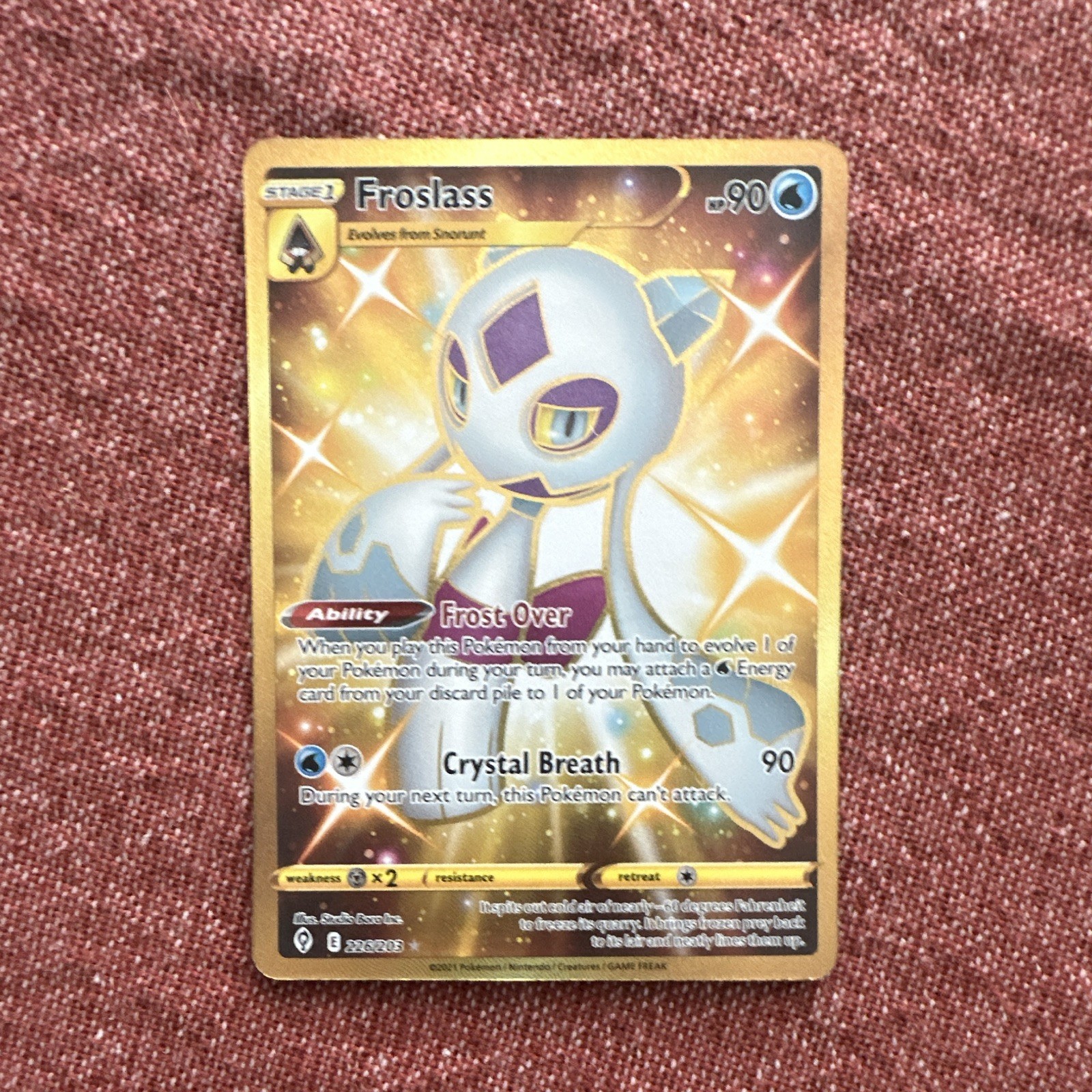 Pokemon Company Froslass (Secret) 226/203 Evolving Skies Holo Secret Rare EN