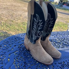 Stivali da cowboy Anderson Bean scamosciati marroni 9,5D 