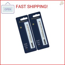 Waterman R Refill, Rollerball, Fine Point, 0.5 mm, Black 2-Pack