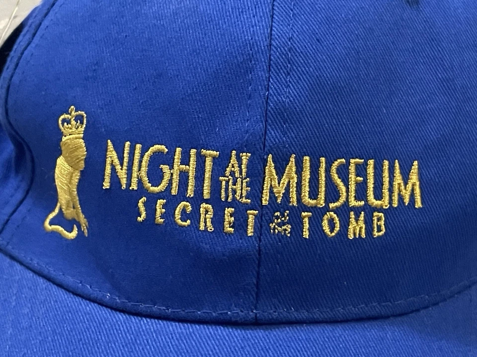 Noche en el Museo Secreto de la Tumba Sombrero Gorra Ajustable Azul Película Promo Nuevo con Etiquetas Foto 3 de 4