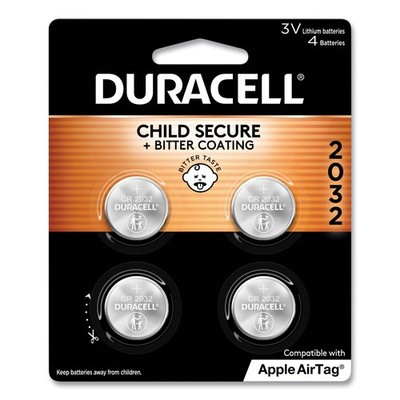 Duracell  Lithium Medical Battery, 3V, 2032, 4/Pk
