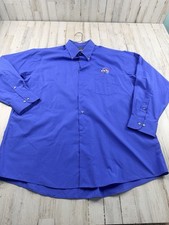 Van Heusen Men's Dress Shirt W/ NASA Embroider Logo Reg Fit 17.5-18/ 34/35 Blue