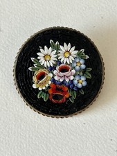 Vintage Millefiori Mikromosaik Brosche