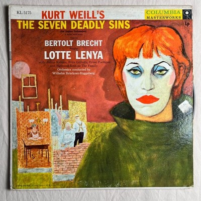 LOTTE LENYA The Seven Deadly Sins 1957 Vinyl LP Columbia Masterworks KL 5175 VG+