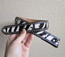3D Brand Western Belt Studded Calfhair Toddler Unisex Size Small 25in