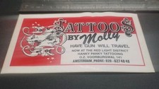 Vintage Amsterdam 'TATTOO Molly' Bumper Sticker Unused