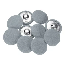 10pcs Fabric Cloth Covered Buttons 1.3" Round Button with Shank Grey