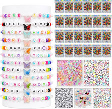 24 Set Friendship Bracelet Making Kits, Letter Beads DIY Jewelry Supplies