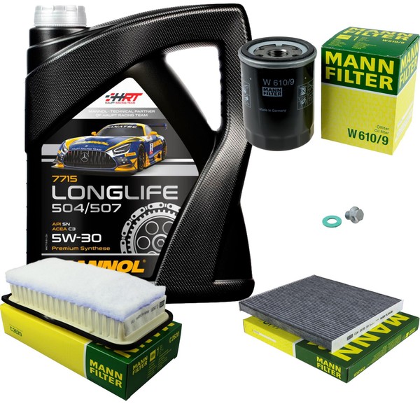 Mann Inspektionspaket 5L Mannol Longlife 5W-30 FüR Toyota Avensis Station-image