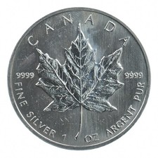 Better Date - 1989 Canada 5 Dollars - 1 Oz Maple Leaf World Coin- Silver *951