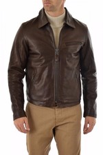 New Mens Leather Jacket real lambskin coat biker motorcycle racer cafe Slim M815
