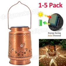 Solar Lantern Hanging Light LED Hummingbird Outdoor Garden Lamp Waterproof Decor